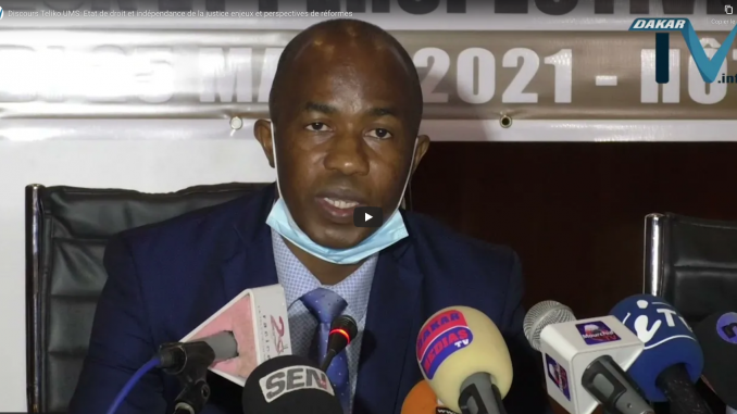 Souleymane TELIKO Président UMS «Ce n'est pas la force qui fait la justice, mais plutôt la justice qui fait la force».