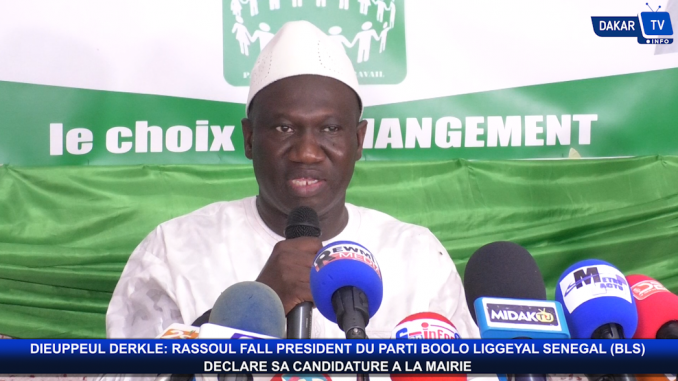 Dieuppeul Derklé: Rassoul FALL Président du Parti BOOLO LIGGEYAL SENEGAL déclare sa candidature